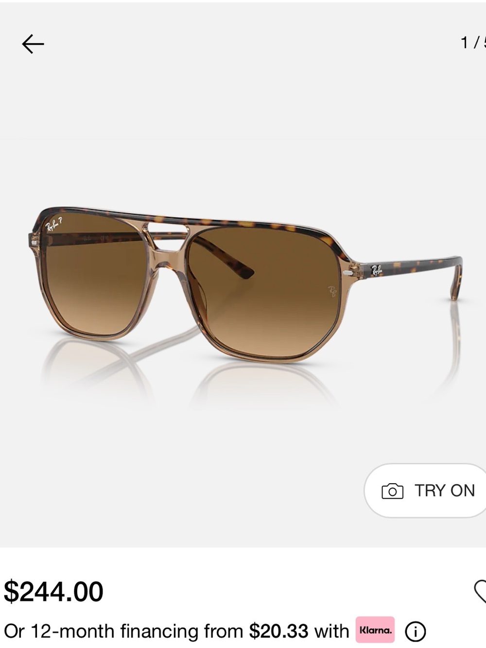 Ray-Ban Tortoise Bill One Sunglasses